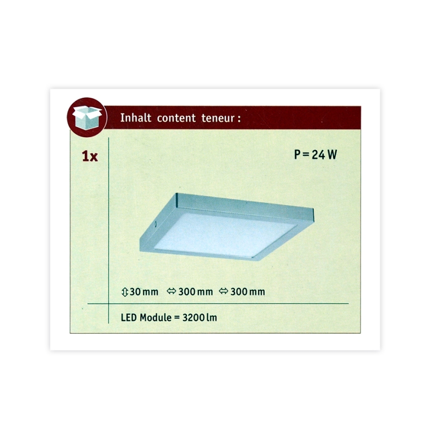 Paulmann 70982 - LED/22W-Deckenleuchte ABIA 230V