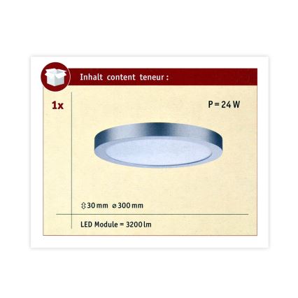 Paulmann 70983 - LED/22W-Deckenleuchte ABIA 230V