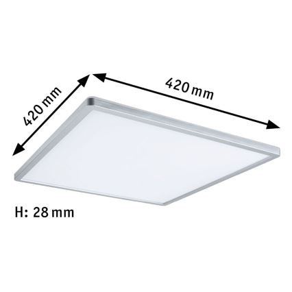Paulmann 71009 - LED/22W Dimmbares Panel ATRIA 230V 4000K 42x42 cm Mattchrom