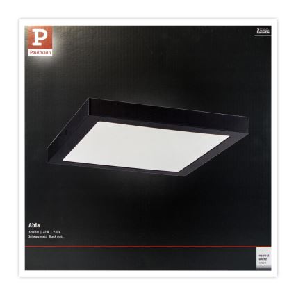 Paulmann 71026 - LED/22W Deckenleuchte ABIA 230V schwarz