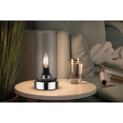 Paulmann 77056 - 1xE14/20W Dimmbare Tischleuchte mit Touch-Funktion PINJA 230V