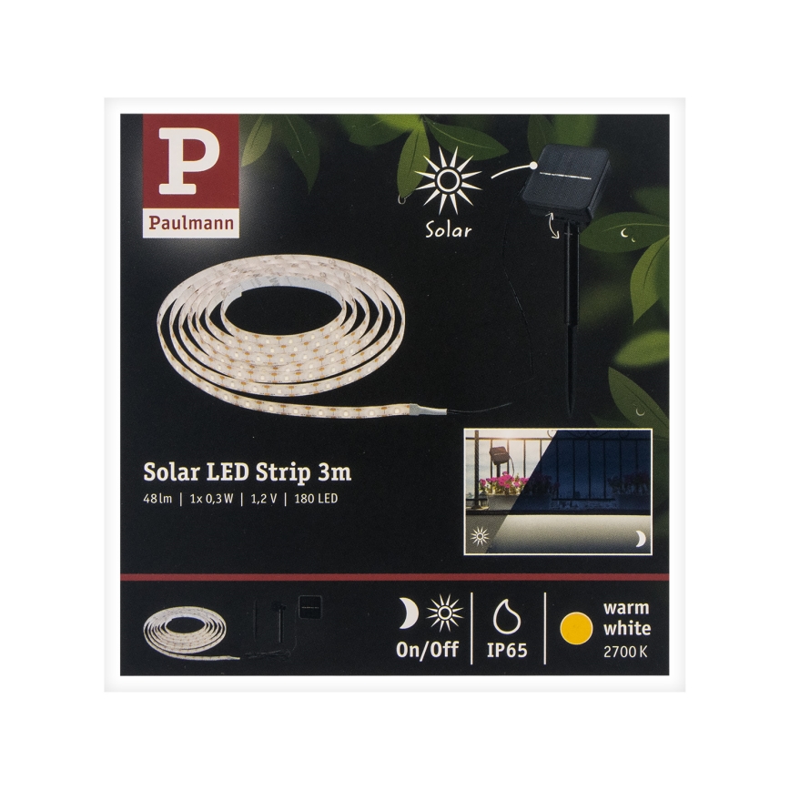 Paulmann 78896 - LED/0,3W IP44 Solarstreifen 3m 1,2V 1000 mAh
