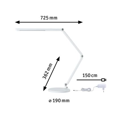 Paulmann 78911 – LED/10,6W Dimmbare Tischleuchte FLEXBAR 230V 3000/4000/6500K