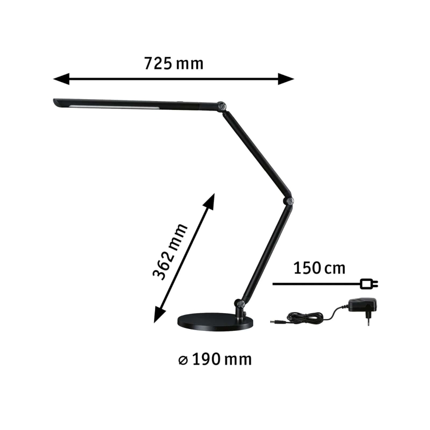 Paulmann 78912 – LED/10,6W Dimmbare Tischlampe FLEXBAR 230V 3000/4000/6500K