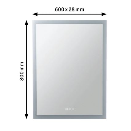 Paulmann 78951 - LED/22W IP44 Dimmbarer, beheizter Badezimmerspiegel mit Hintergrundbeleuchtung 230V