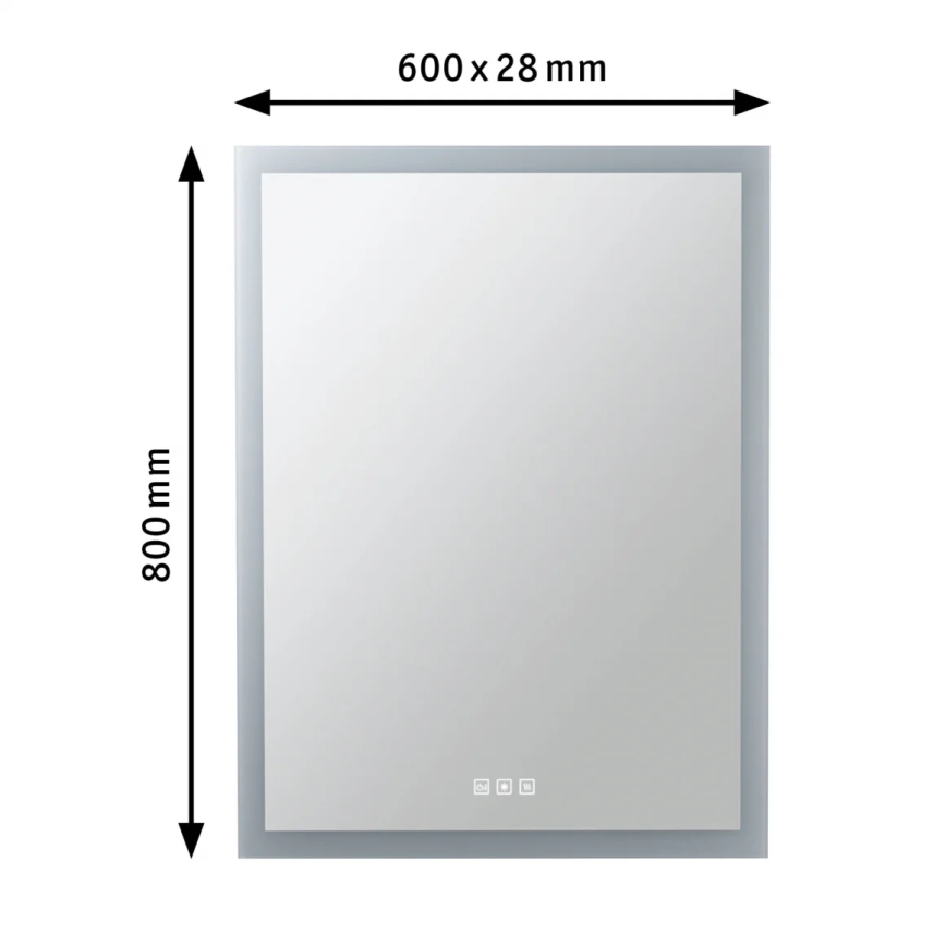 Paulmann 78951 - LED/22W IP44 Dimmbarer beheizter Badezimmerspiegel mit Hintergrundbeleuchtung 230V