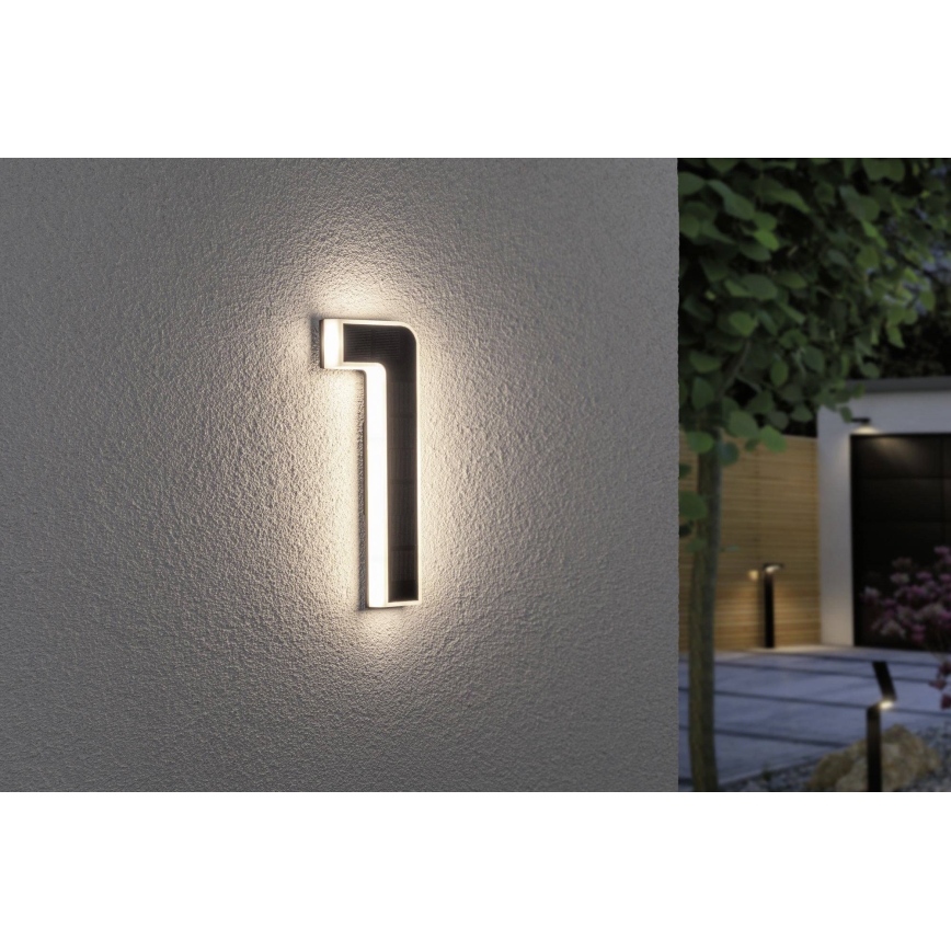 Paulmann 79842 - LED/0,2W IP44 Solar-Hausnummer 1,2V 1500 mAh