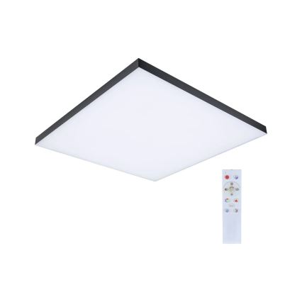 Paulmann 79913 - LED/31W RGBW dimmbare Deckenleuchte LORIA 230V 3000-6500K 59,5x59,5 cm schwarz + Fernbedienung
