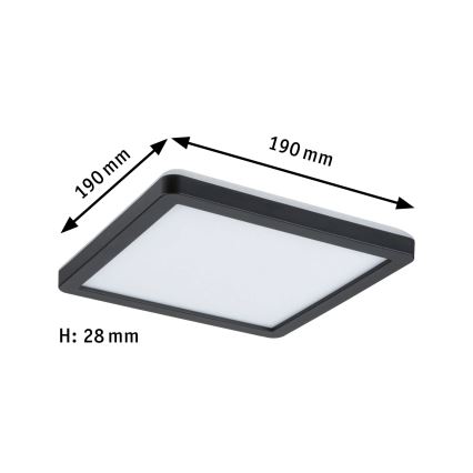 Paulmann 79920 - LED/11,2W dimmbares Panel ATRIA 230V 3000K 19x19 cm schwarz