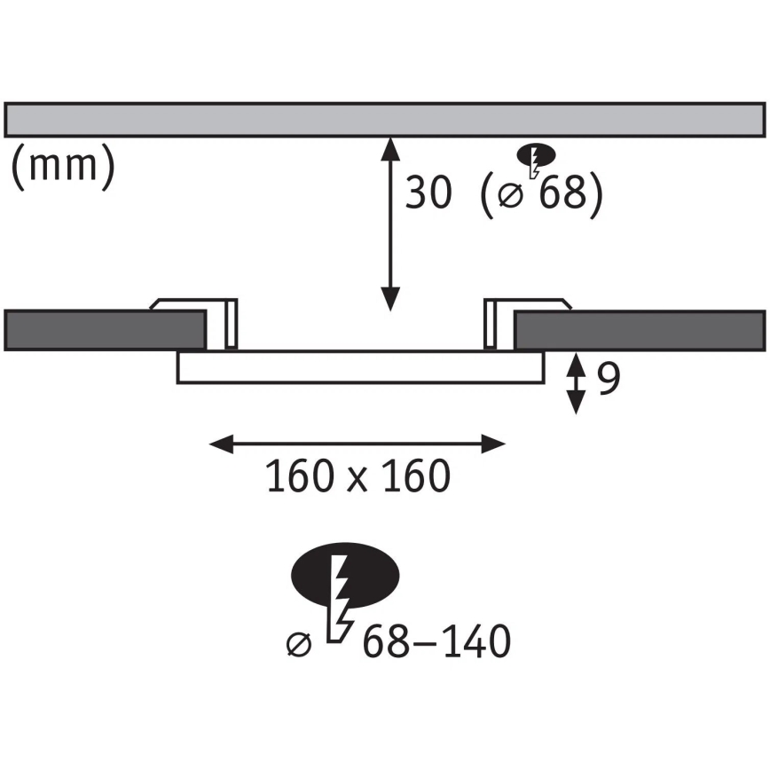 Paulmann 79954 - LED/12W IP44 dimmbare Badezimmer-Einbauleuchte VARIFIT 230V