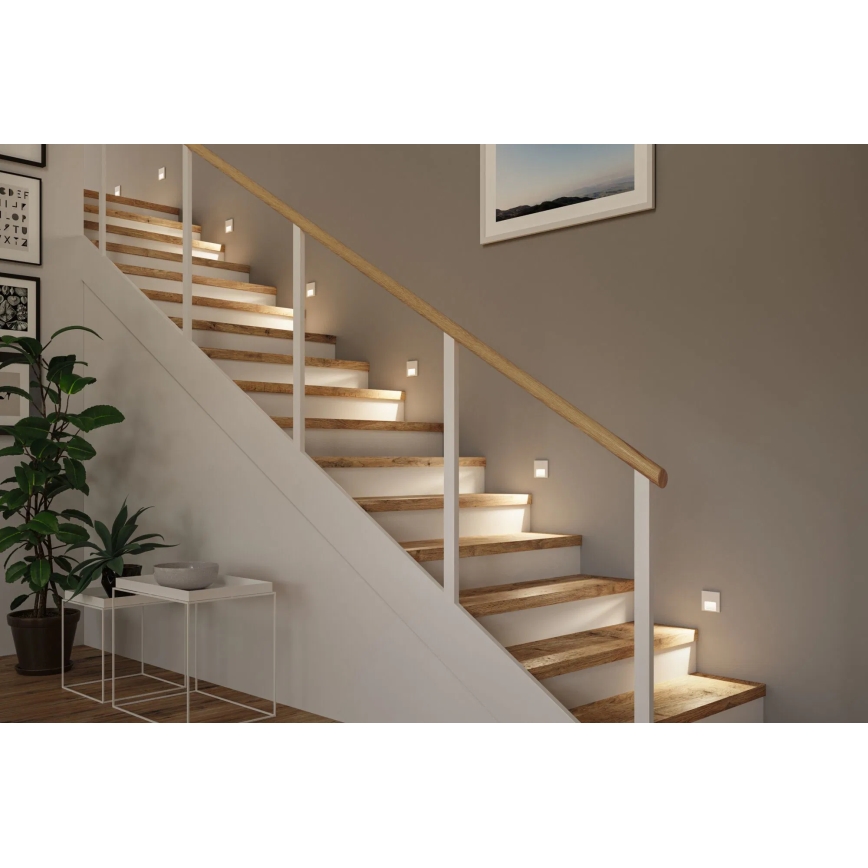 Paulmann 79999 - LED/1W Treppenleuchte TSARO 230V Follow/weiß