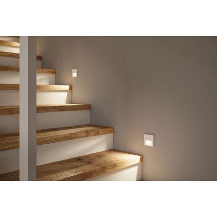 Paulmann 79999 - LED/1W Treppenleuchte TSARO 230V Follow/weiß