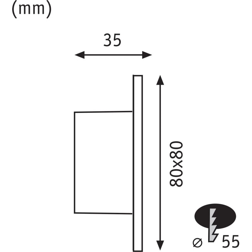 Paulmann 79999 - LED/1W Treppenlicht TSARO 230V Follow/weiß