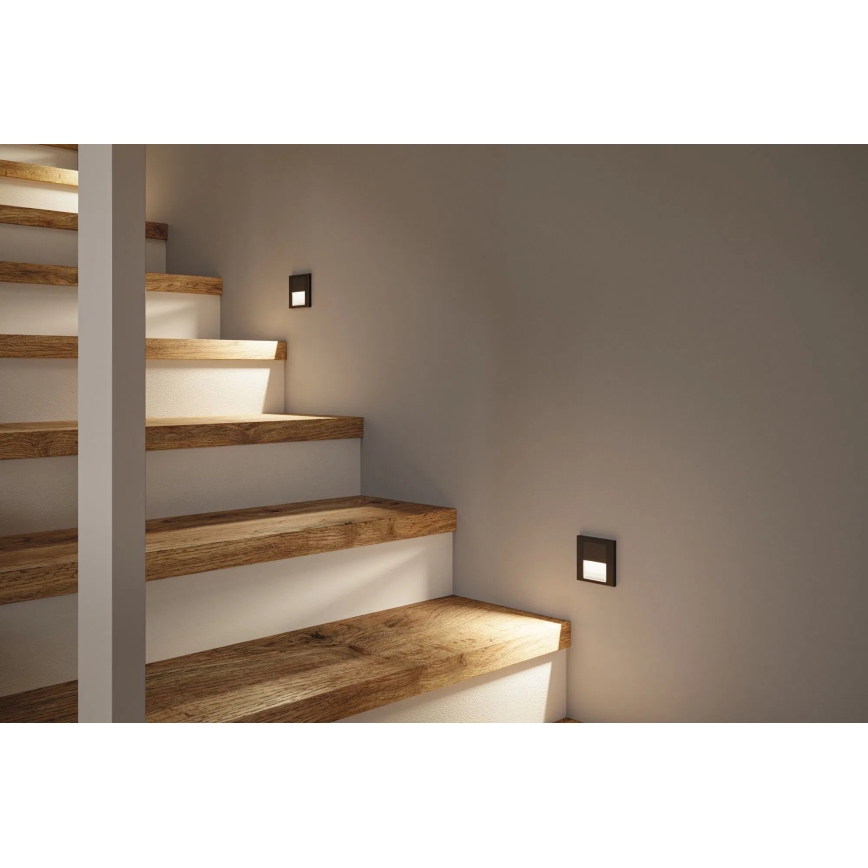 Paulmann 80001 - LED/1W Treppenlicht TSARO 230V Follow/schwarz