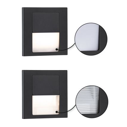 Paulmann 80001 - LED/1W Treppenlicht TSARO 230V Follow/schwarz