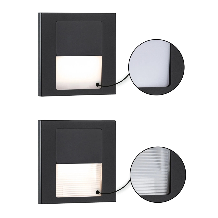 Paulmann 80001 - LED/1W Treppenlicht TSARO 230V Follow/schwarz