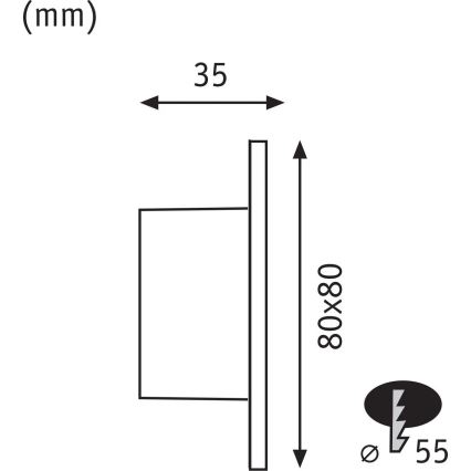 Paulmann 80002 - LED/1W Treppenlicht mit Sensor TSARO 230V Messing/Weiß