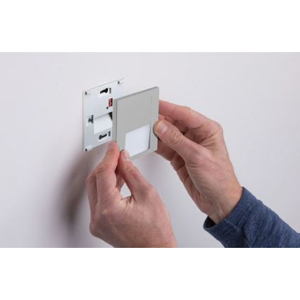 Paulmann 80003 - LED/1W Treppenlicht mit Sensor TSARO 230V Lead/matter Chrom