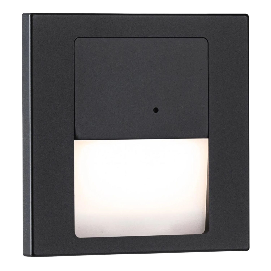Paulmann 80004 - LED/1W Treppenleuchte mit Sensor TSARO 230V Lead/schwarz