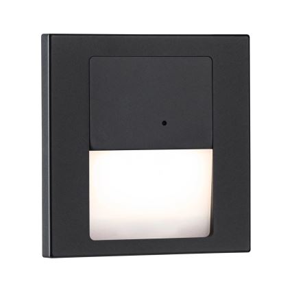 Paulmann 80004 - LED/1W Treppenleuchte mit Sensor TSARO 230V Lead/schwarz