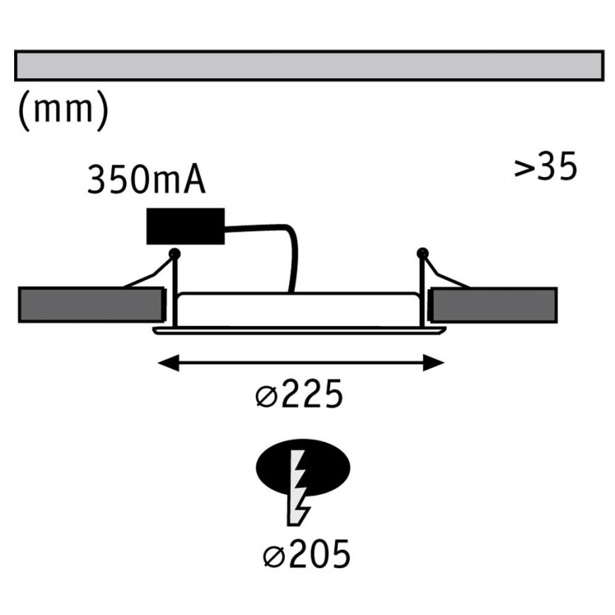 Paulmann 92034 - LED/14W Einbaubeleuchtung 230V