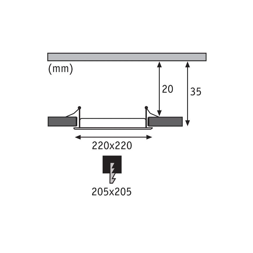Paulmann 92066 - LED/18W IP44 Badezimmer-Einbauleuchte 230V