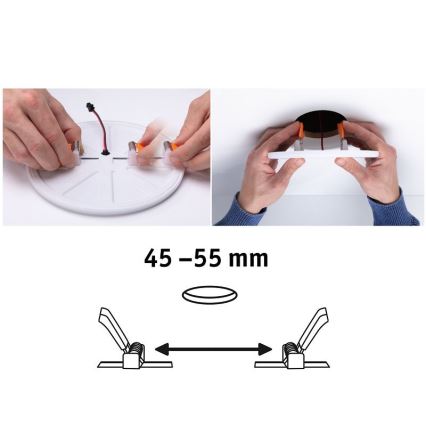 Paulmann 92393 - LED/4,5W IP44 Badezimmereinbauleuchte VARIFIT 230V