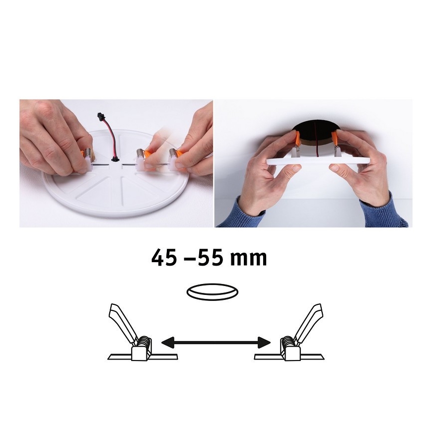 Paulmann 92393 - LED/4,5W IP44 Badezimmereinbauleuchte VARIFIT 230V