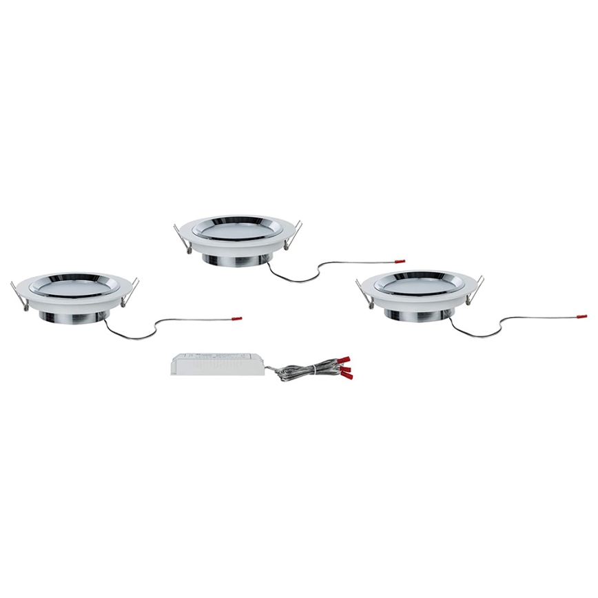 Paulmann 92693 - SET 3xLED/8W dimmbar Einbaubeleuchtung PREMIUM LINE 230/