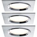 Paulmann 92696 - SET 3xLED/8W Dimmbare Einbauleuchte DICE 230V