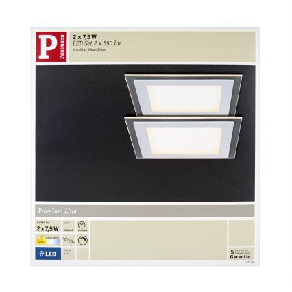 Paulmann 92706 - SET 2xLED Einbauleuchte DECODICE 2xLED/7,5W/230V