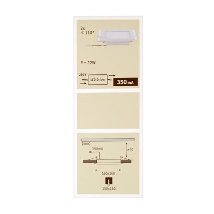 Paulmann 92706 - SET 2xLED Einbauleuchte DECODICE 2xLED/7,5W/230V