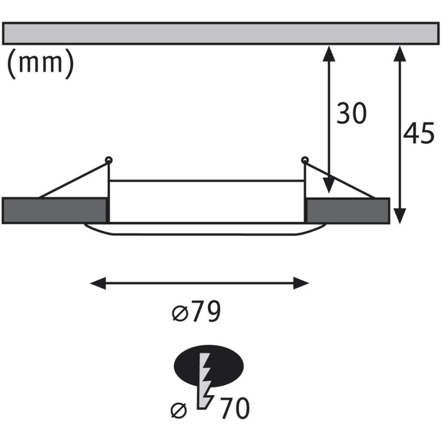 Paulmann 92827 - SET 3xLED/7W IP44 Dimmbares Badezimmer-Einbauleuchte COIN 230V
