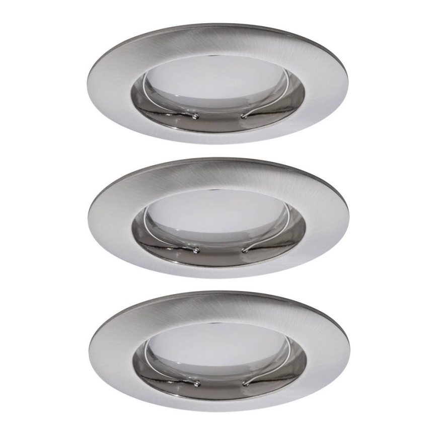 Paulmann 92827 - SET 3xLED/7W IP44 Dimmbare Einbauleuchte für Badezimmer COIN 230V