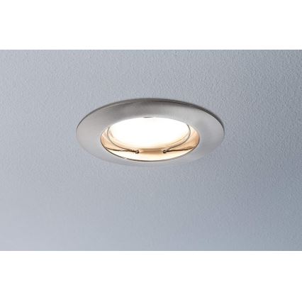Paulmann 92827 - SET 3xLED/7W IP44 Dimmbare Einbauleuchte für Badezimmer COIN 230V