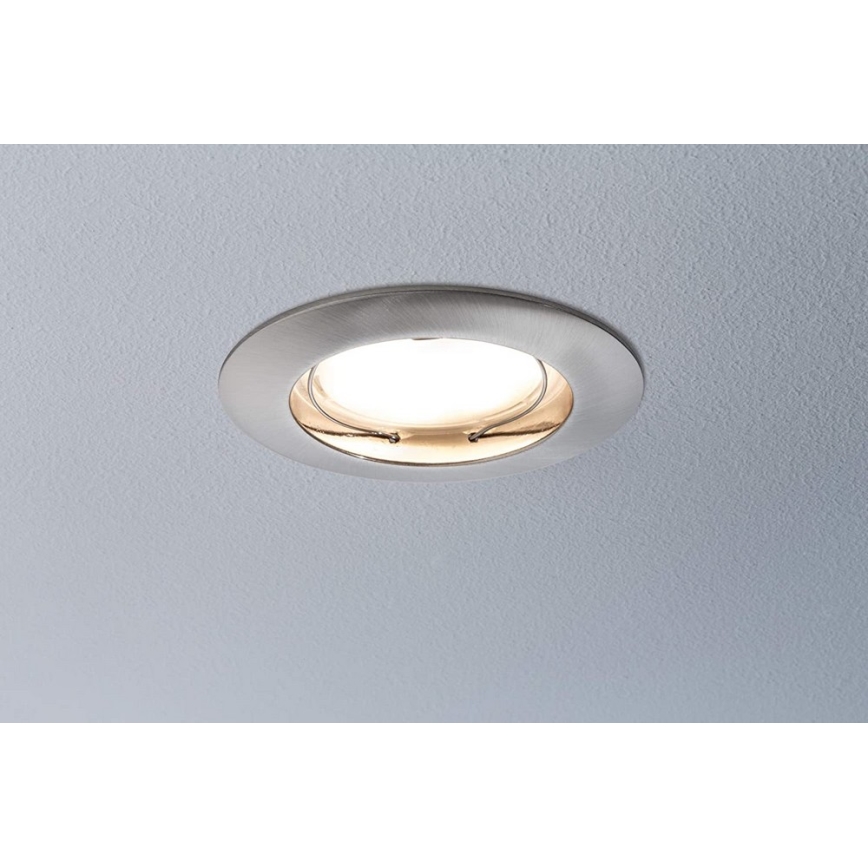 Paulmann 92827 - SET 3xLED/7W IP44 Dimmbare Einbauleuchte für Badezimmer COIN 230V
