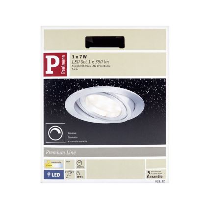 Paulmann 92832 - LED/7W Dimmbare Badezimmer Einbauleuchte COIN 230V