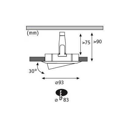 Paulmann 92900 - SET 3xGU10/7W IP65 Dimmbares Badezimmer-Einbauleuchte NOVA 230V