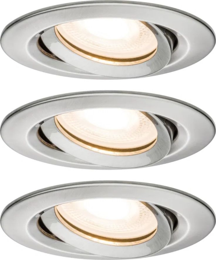 Paulmann 92900 - SET 3xGU10/7W IP65 Dimmbare Einbauleuchte für Badezimmer NOVA 230V
