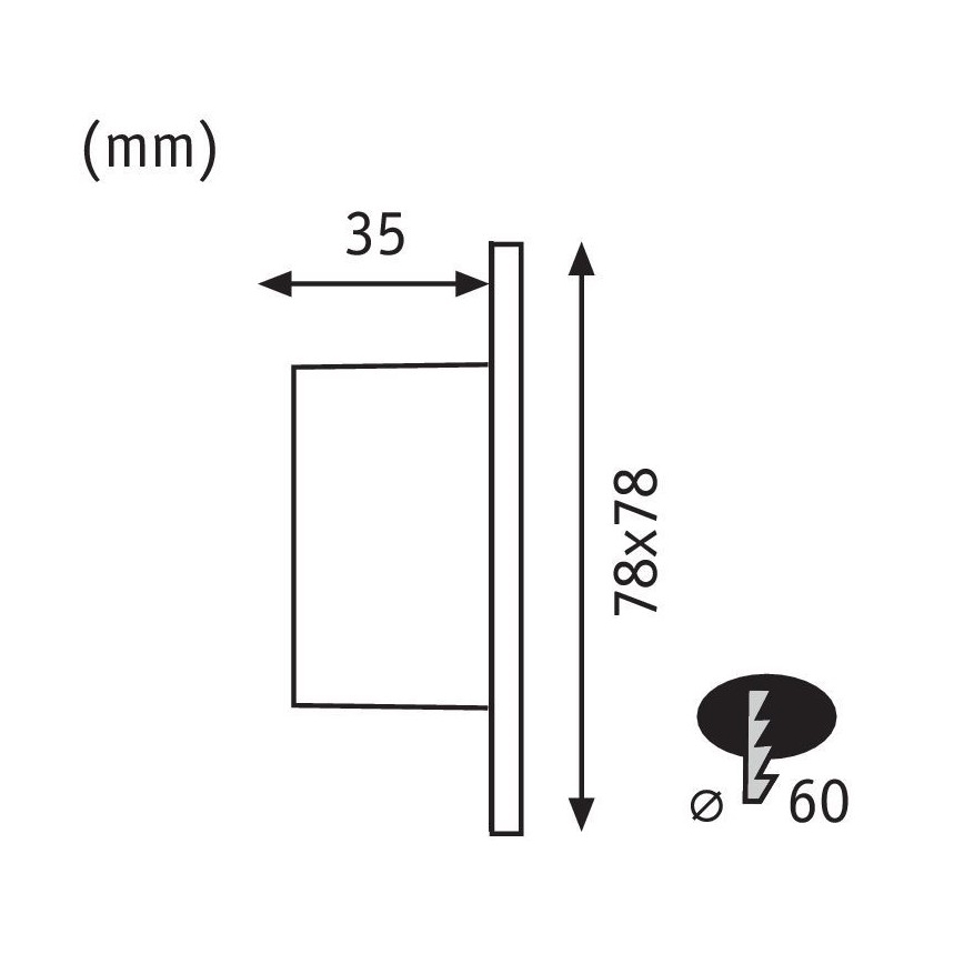 Paulmann 92922 - LED/1,7W Treppenleuchte WAND 230V
