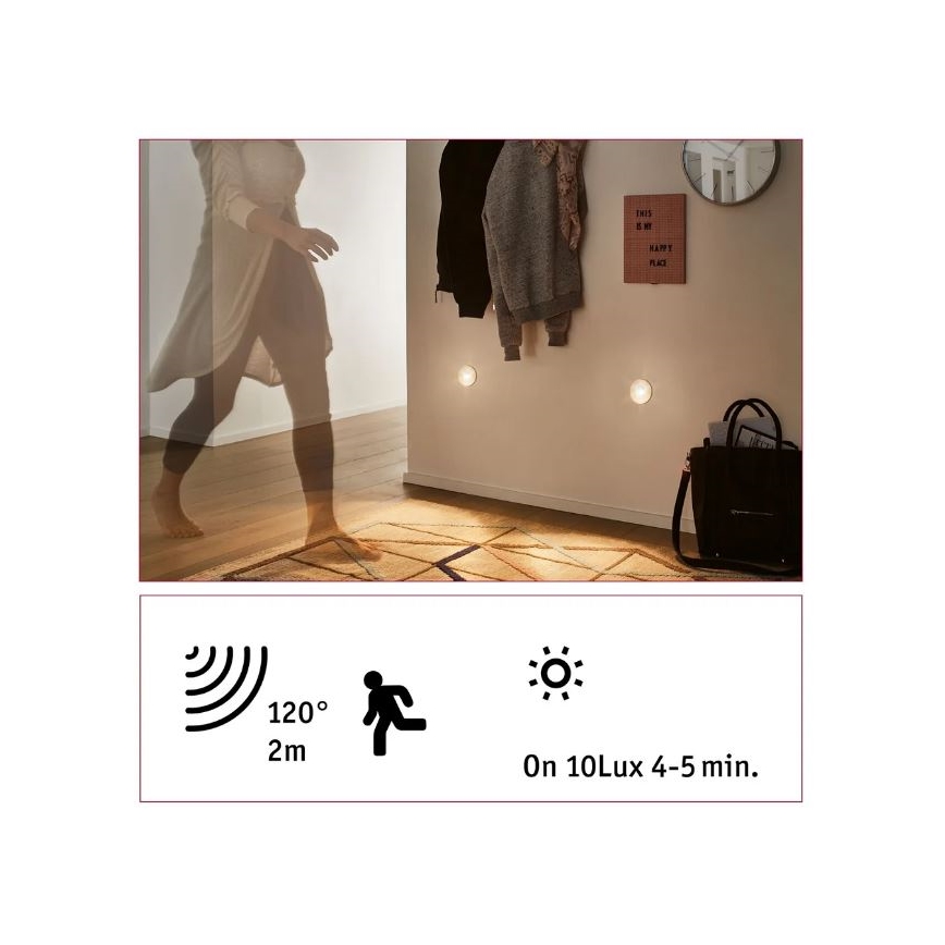 Paulmann 92925 - LED/2,7W Treppenlicht mit Sensor WAND 230V 2700K