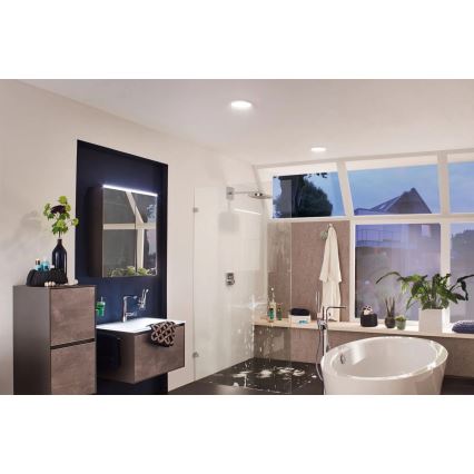 Paulmann 92935 - LED/12W IP44 Dimmbare Badezimmer-Einbauleuchte AREO 230V Ø 18 cm mattchrom