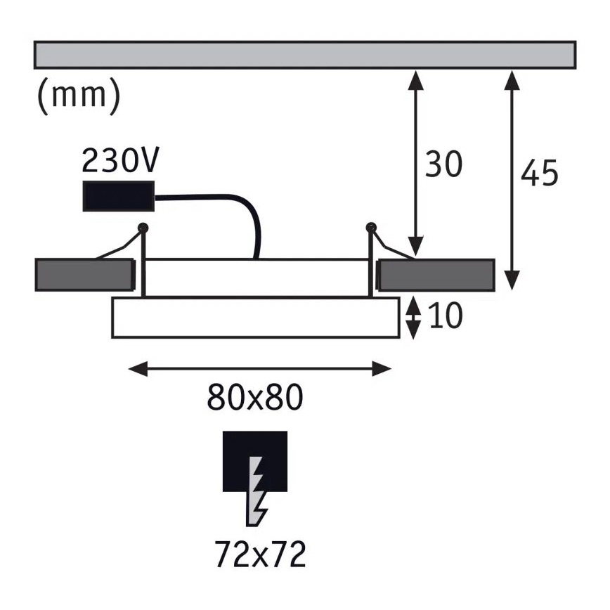 Paulmann 92951 - LED/5W IP23 Badezimmer-Einbauleuchte AREO 230V