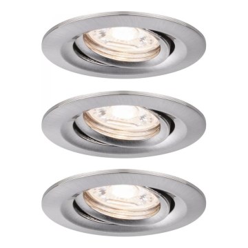 Paulmann 92973 - SET 3xLED/4,2W IP23 Dimmbare Badezimmerleuchte COIN 230V