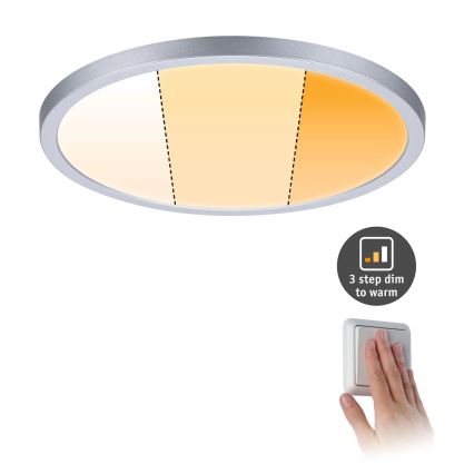Paulmann 92992 - LED/16W IP44 Badezimmer-Einbauleuchte AREO 230V 2000/3000/4000K Ø 23 cm mattchrom