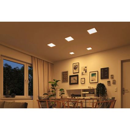 Paulmann 92993 - LED/13W IP44 Badezimmer-Einbauleuchte AREO 230V 2000/3000/4000K 17,5x17,5 cm weiß