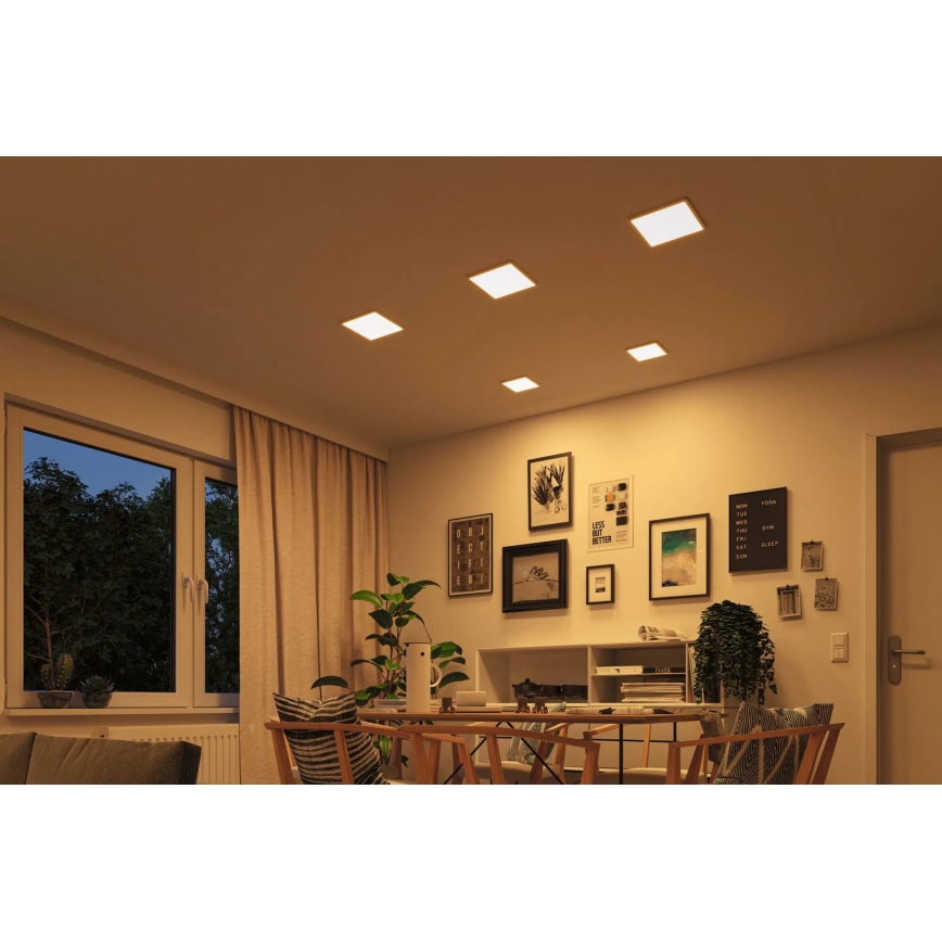 Paulmann 92993 - LED/13W IP44 Badezimmer-Einbauleuchte AREO 230V 2000/3000/4000K 17,5x17,5 cm weiß