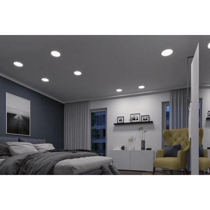 Paulmann 93046 - LED/16W IP44 dimmbar Badezimmer-Einbauleuchte AREO 230V 3000-6500K Ø 23 cm mattchrom