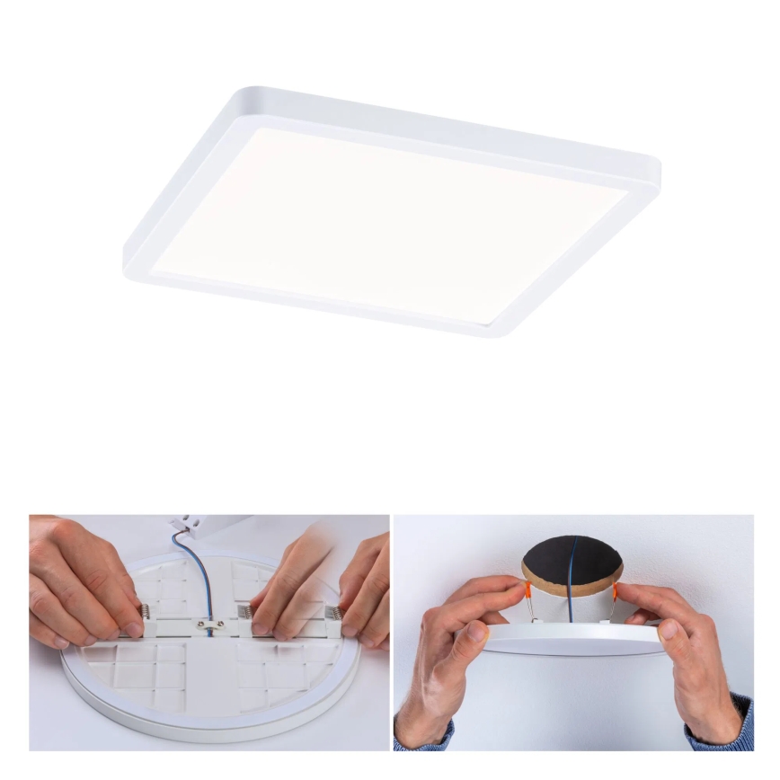 Paulmann 93059 - LED/13W IP44 Dimmbare Badezimmer-Einbauleuchte AREO 230V 17,5x17,5 cm weiß