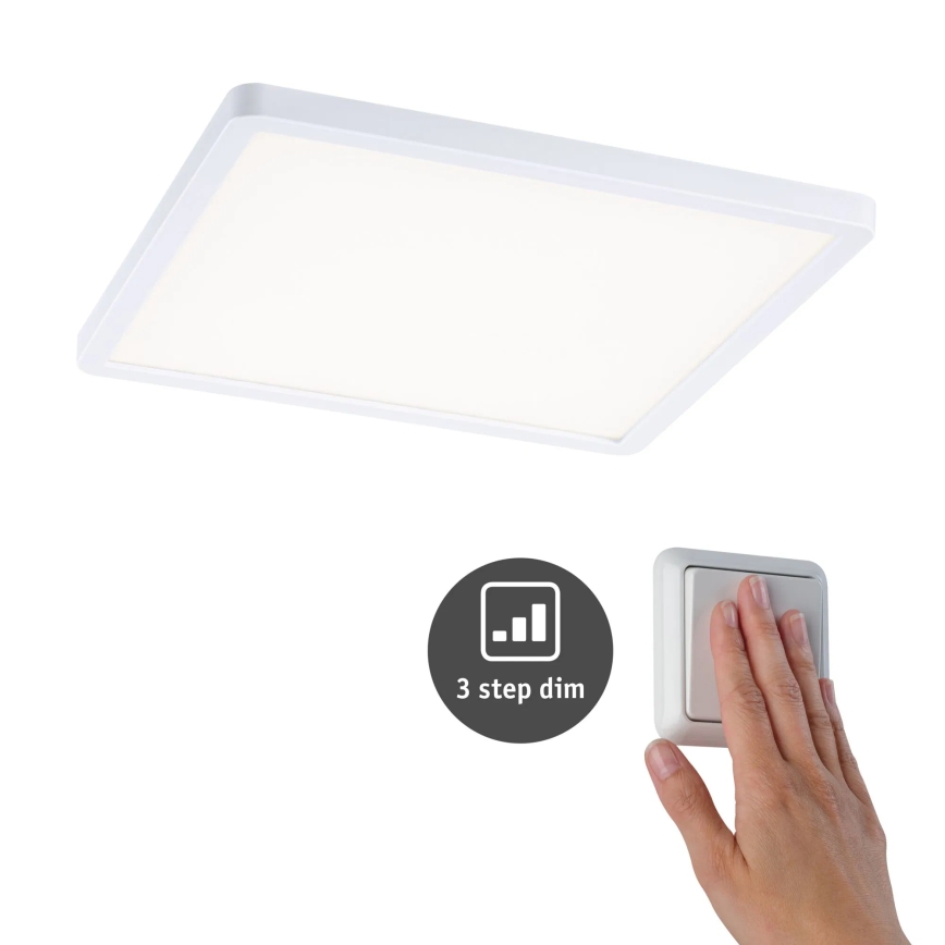 Paulmann 93060 - LED/16W IP44 dimmbare Badezimmer-Einbauleuchte AREO 230V 23x23 cm weiß